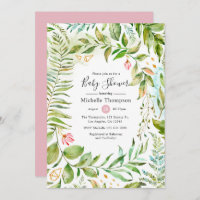 Geometric Crystal Greenery Baby Shower
