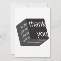 Geometric Cube High Tech Wedding Gift Thank You