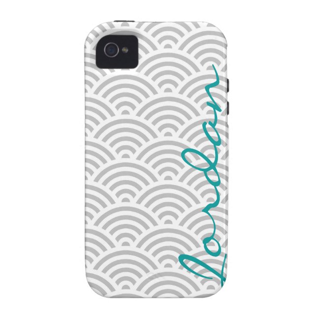 Geometric Curve iPhone 4 Case (Back)
