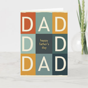 Geometric Dads Day Art Card