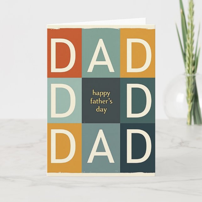 Geometric Dads Day Art Card (Front)