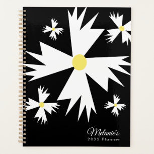 Geometric Daisy Floral Botanical Name Planner