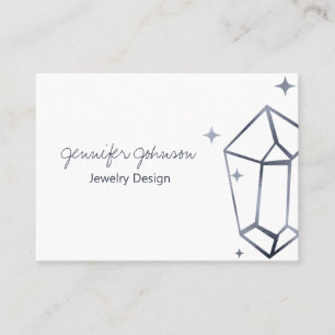 Geometric Dark Grey Foil Business Card