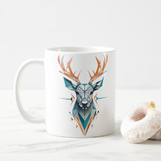 Geometric Deer Art | Modern Abstract Mug Design 