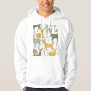 Geometric Deers: Traditional Pattern Illustration. Hoodie