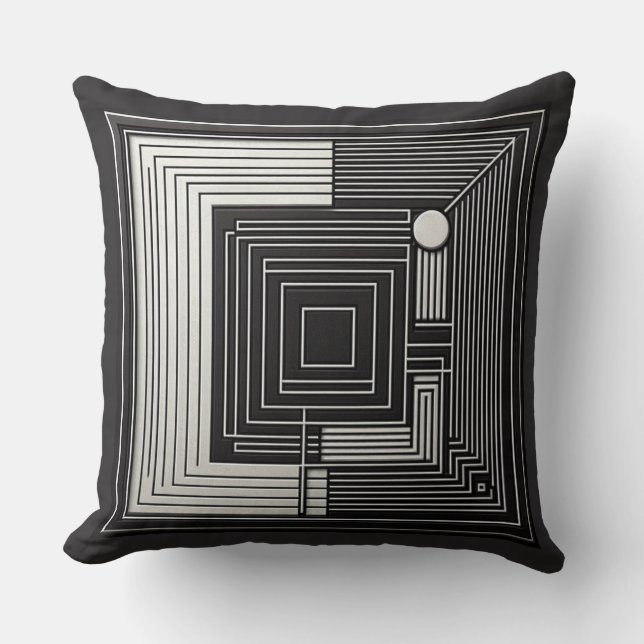 Geometric Depth Grid Cushion (Front)