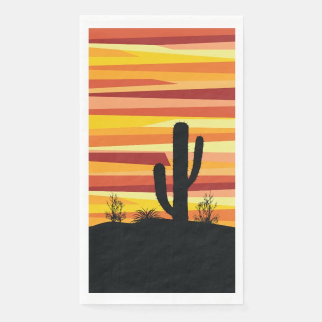 Geometric desert sunset napkin (Front)