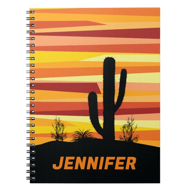 Geometric desert sunset notebook (Front)