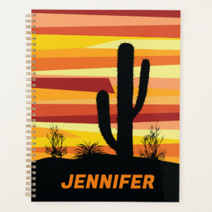 Geometric desert sunset planner