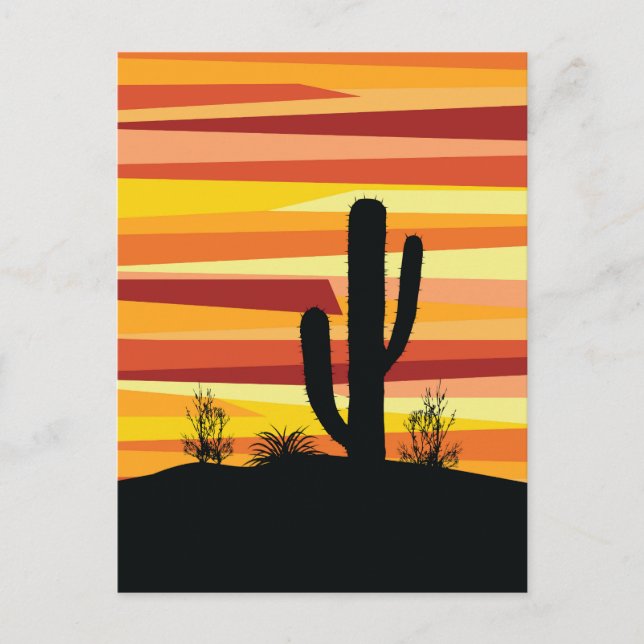 Geometric desert sunset postcard (Front)