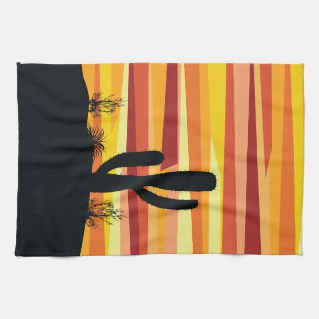 Geometric desert sunset tea towel (Horizontal)