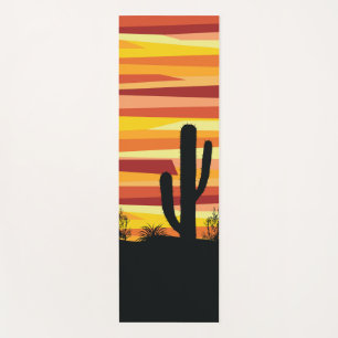Geometric desert sunset yoga mat