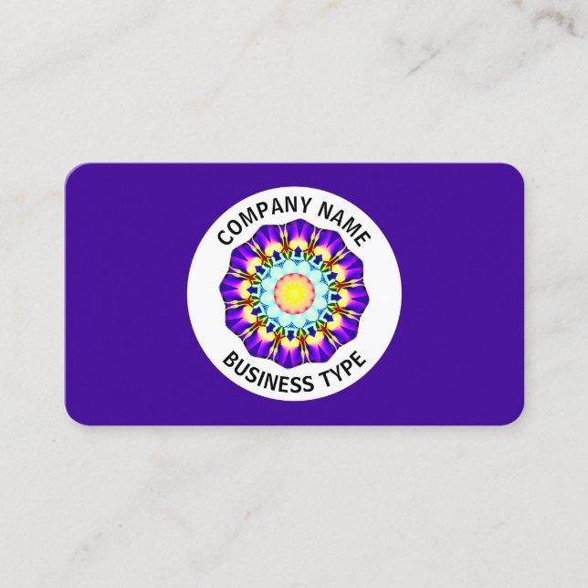 Geometric design 070714(01) - Purple #3B0094 Business Card (Front)