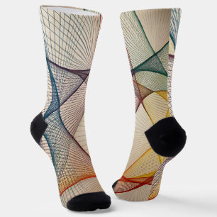 Geometric Design Crew Socks
