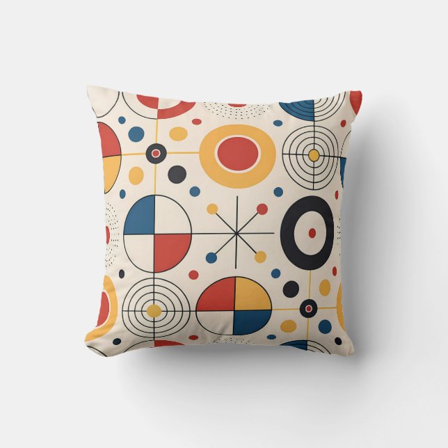 Geometric design eyelet cushion (Front)