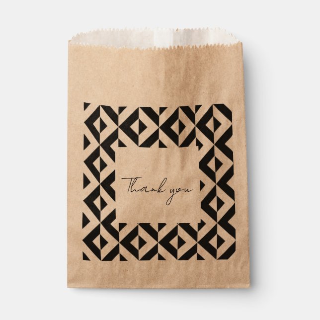 Geometric design favor bag (Front)