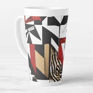 Geometric design  latte mug