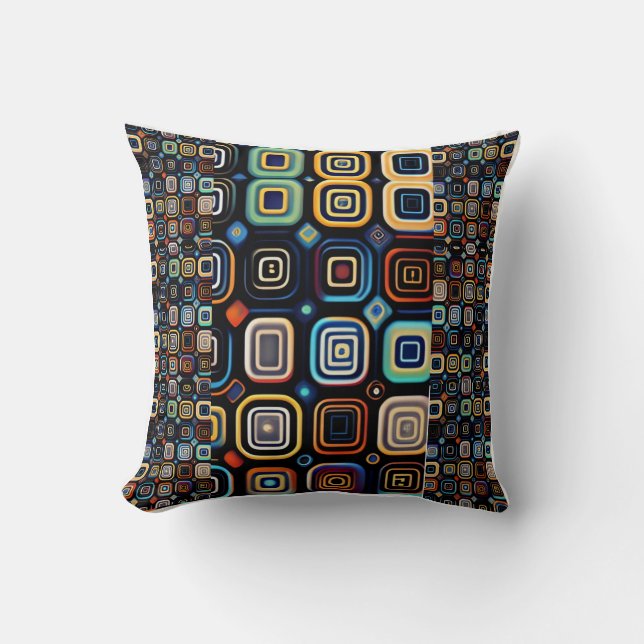 Geometric design throw pillow (Front)