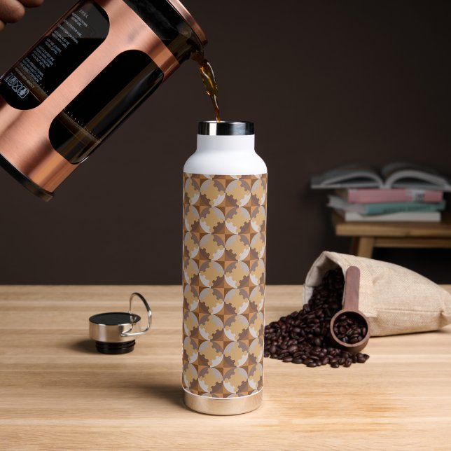 GEOMETRIC DESIGN. WATER BOTTLE (Coffee)