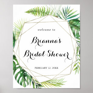 Geometric Destination Bridal Shower Welcome Poster