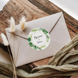Geometric Destination Wedding Envelope Seals