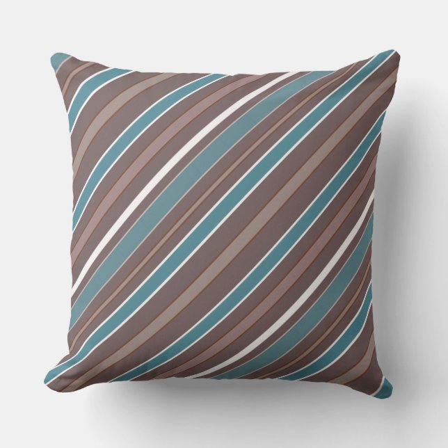 Geometric Diagonal Stripes with any Colour Cushion (Front)