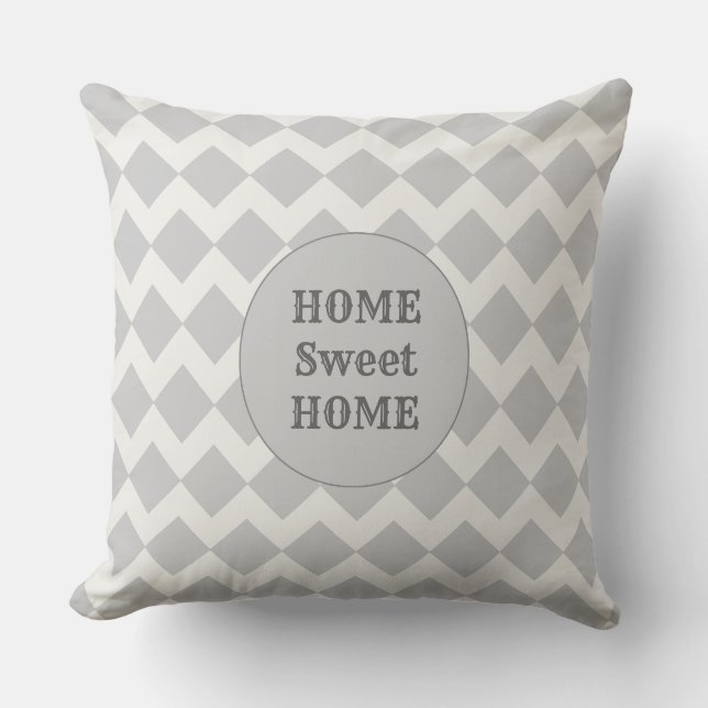 Geometric Diamond Pattern Cushion (Front)