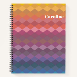 Geometric Diamond Shapes in Muted Colours with Nam Notebook