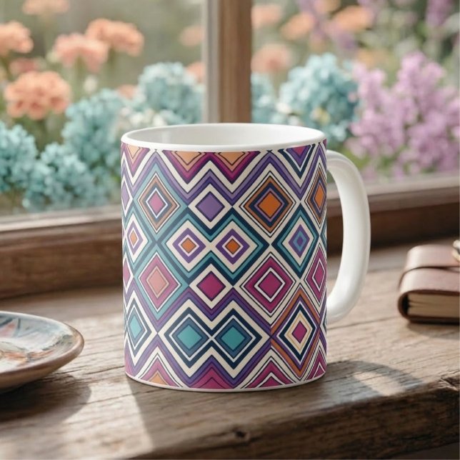 Geometric Diamonds Coffee Mug (Creator Uploaded)