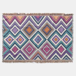 Geometric Diamonds Throw Blanket