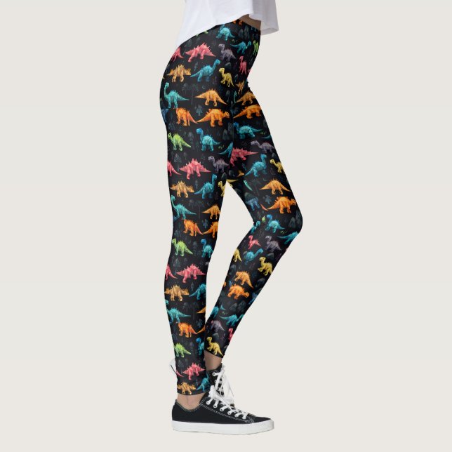 Geometric Dino Leggings (Right)