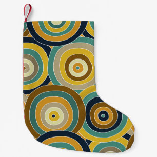 Geometric Doodle: Vibrant Seamless Background Small Christmas Stocking
