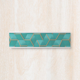 geometric door sign