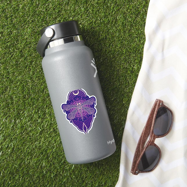 Geometric Dragonfly Mandala Life Flower Symbol (HydroFlask Insitu)