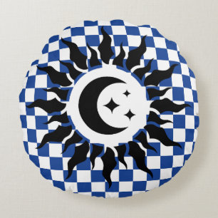 geometric drawing ItalianFreaks Round Cushion