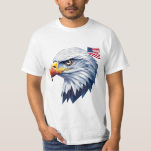 Geometric Eagle USA Design – Modern Patriotic T-Shirt