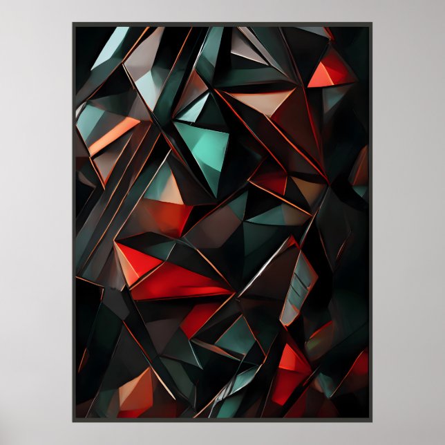 Geometric Echoes: Facets of Colour and Shadow Poster (Front)