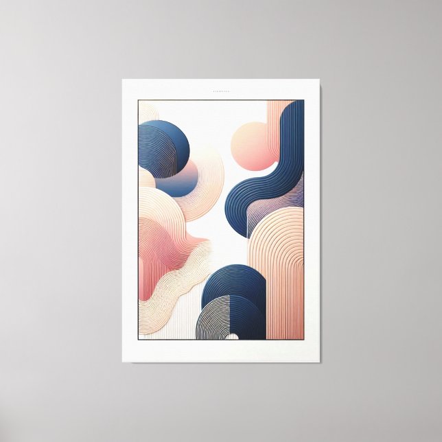 Geometric Elegance in Abstract Art Canvas Print (Front)