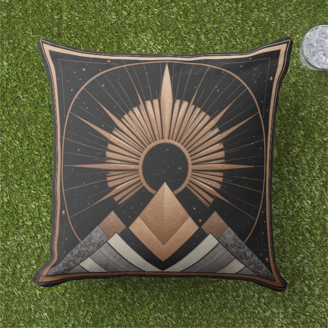Geometric Elegancy Outdoor Cushion (Grass)