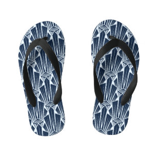 Geometric Elements: Stylised Modern Pattern Kid's Jandals