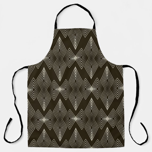 Geometric elements, vintage seamless ornament. apron (Front)