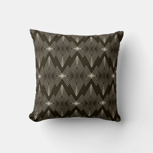 Geometric elements, vintage seamless ornament. cushion (Front)