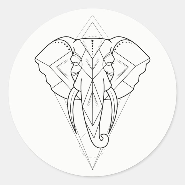 Geometric - Elephant Sticker (Front)