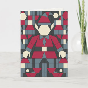 Geometric Elf Christmas Card