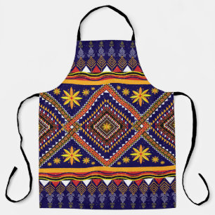 Geometric ethnic oriental ikat pattern traditional apron