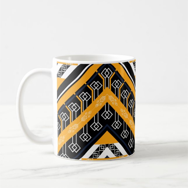 Geometric ethnic oriental pattern traditional desi coffee mug (Left)