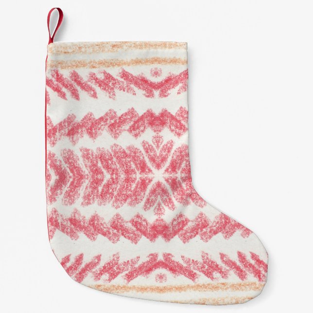 Geometric ethnic oriental seamless pattern. Tradit Small Christmas Stocking (Front)