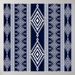 Geometric ethnic oriental seamless pattern traditi poster