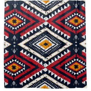 Geometric ethnic oriental seamless pattern traditi shower curtain