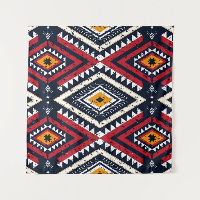 Geometric ethnic oriental seamless pattern traditi tapestry (Front)